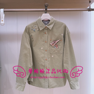 YA254VC2K 现货TeenieWeenie小熊25年冬衬衫 TTYA254VC2K