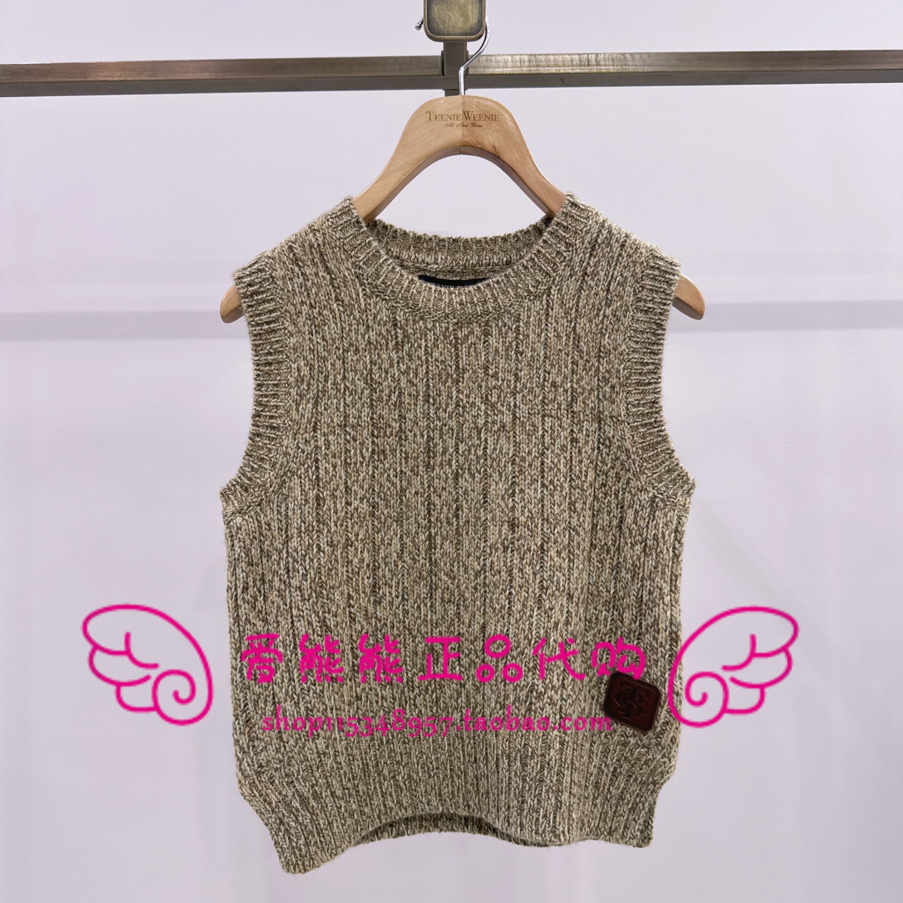 现货TeenieWeenie小熊25年冬针织马甲TTKN258904P-00 KN258904P