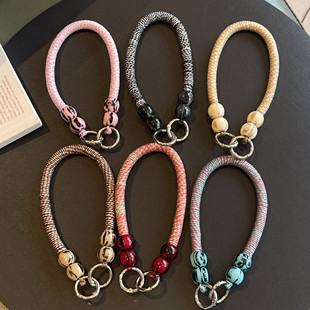 防断加粗手机挂绳手工编织波西米亚风手绳腕带结实耐用相机包挂件