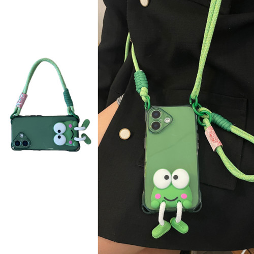 长腿青蛙粉绿斜挎ins风