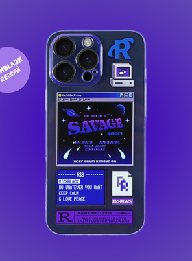 RichBlack原创设计蒸汽波re106GAME紫手机壳 适用于苹果17iPhone16ProMax