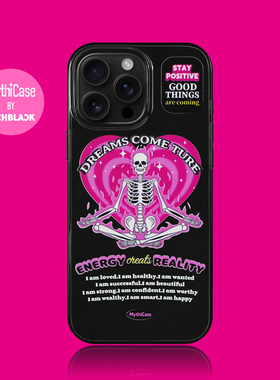 MythiCase by RICHBLACK 桃心骷髅 透黑磁吸手机壳适用于iPhone17/17Pro/17ProMax