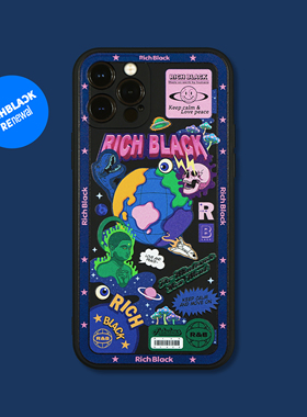RichBlack原创设计 银河派对 re3 黑色手机壳软适用于苹果17iPhone16ProMax
