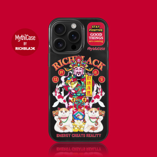 MythiCase by RICHBLACK 吉祥财神爷 透黑手机壳适用于iPhone17/17Pro/17ProMax