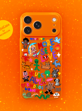 MythiCase by RICHBLACK 橙星幻想mc137 荧光橙半透明手机壳 适用于iPhone17/17Pro/17ProMax