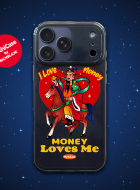 MythiCase by RICHBLACK 幸运财神mc145 磁吸透黑手机壳 适用于iPhone17/17Pro/17ProMax