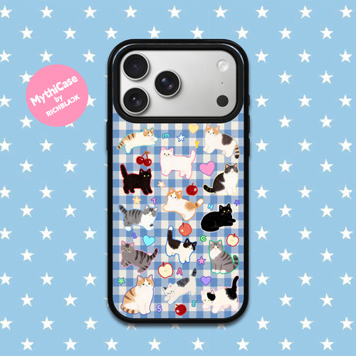 MythiCase by RICHBLACK 蓝格子喵咪mc191 磁吸手机壳 适用于iPhone17/17Pro/17ProMax