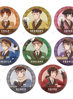 黑塔利亚谷子吧唧周边王耀镭射徽章胸章动漫胸针挂件亚瑟N款