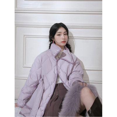 2025冬季新款菱格90白鸭绒羽绒服