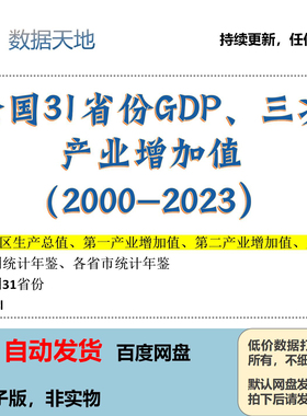 【更新2023】31省份GDP，第一二三产业增加值/生产总值
