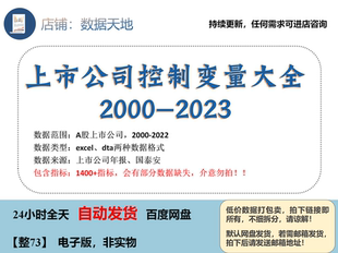 【更新2023】上市公司1400+控制变量大全数据dta格式