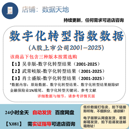 2025更新/企业数字化转型数据a股上市公司三种版本数据附参考文献