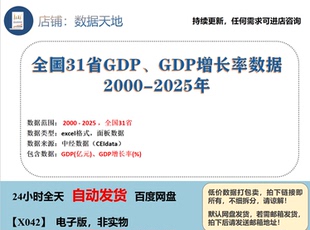 【2025】全国31省GDP、GDP增长率数据2000-2025年