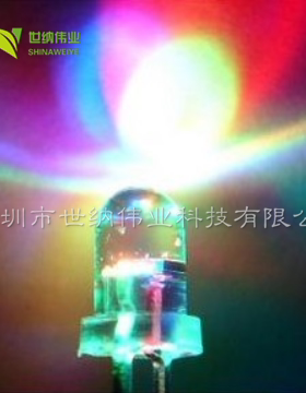 F3七彩慢闪红绿蓝 3MM红绿蓝自动闪LED发光二极管DIPLED超亮灯珠