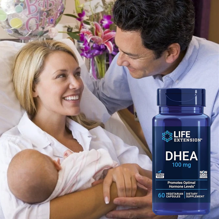 美国 life extension DHEA100MG备孕卵巢保养脱氢表雄酮