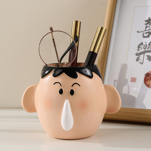 阿呆笔筒收纳盒学生桌面高颜值