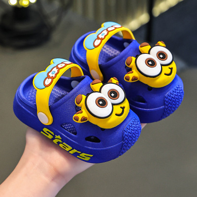 儿童沙滩洞洞鞋 夏女童宝宝拖鞋室内软底防滑卡通可爱凉拖鞋男童