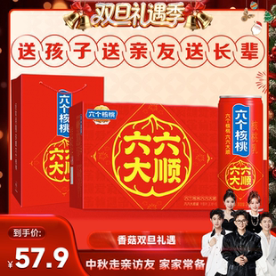 16罐植物蛋白饮料整箱 六个核桃旗舰店240ml 香菇来了 年货礼盒