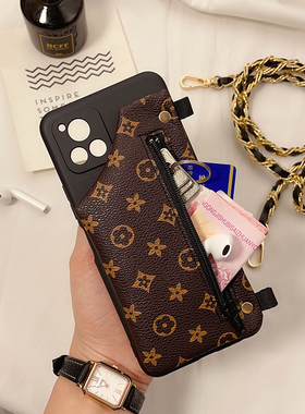 复古便携带零钱包适用OPPOA97手机壳A2xA3mA5pro创意Reno13/12斜跨背绳子A72/A58X/A57硅胶壳K9s/k12保护皮套