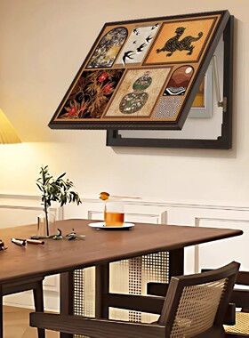 中古风电表箱装饰画高级感弱电箱复古小众配电箱多媒体盒遮挡挂画