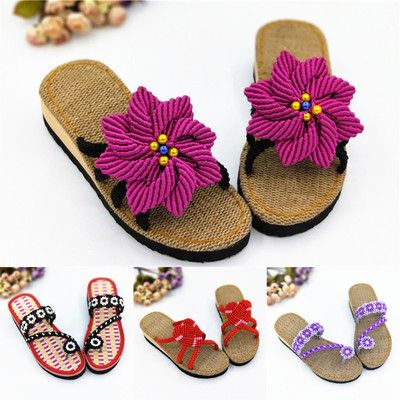 孺子牛鞋底坡跟凉鞋DIY手工鞋女