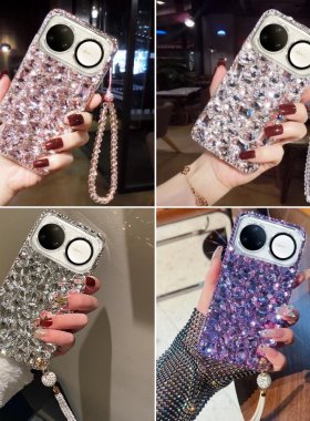 适用华为nova16满钻手机壳nova16Ultra水钻女款nova16pro高级感16z软全包15防摔手链14奢华镶钻网红创意新款