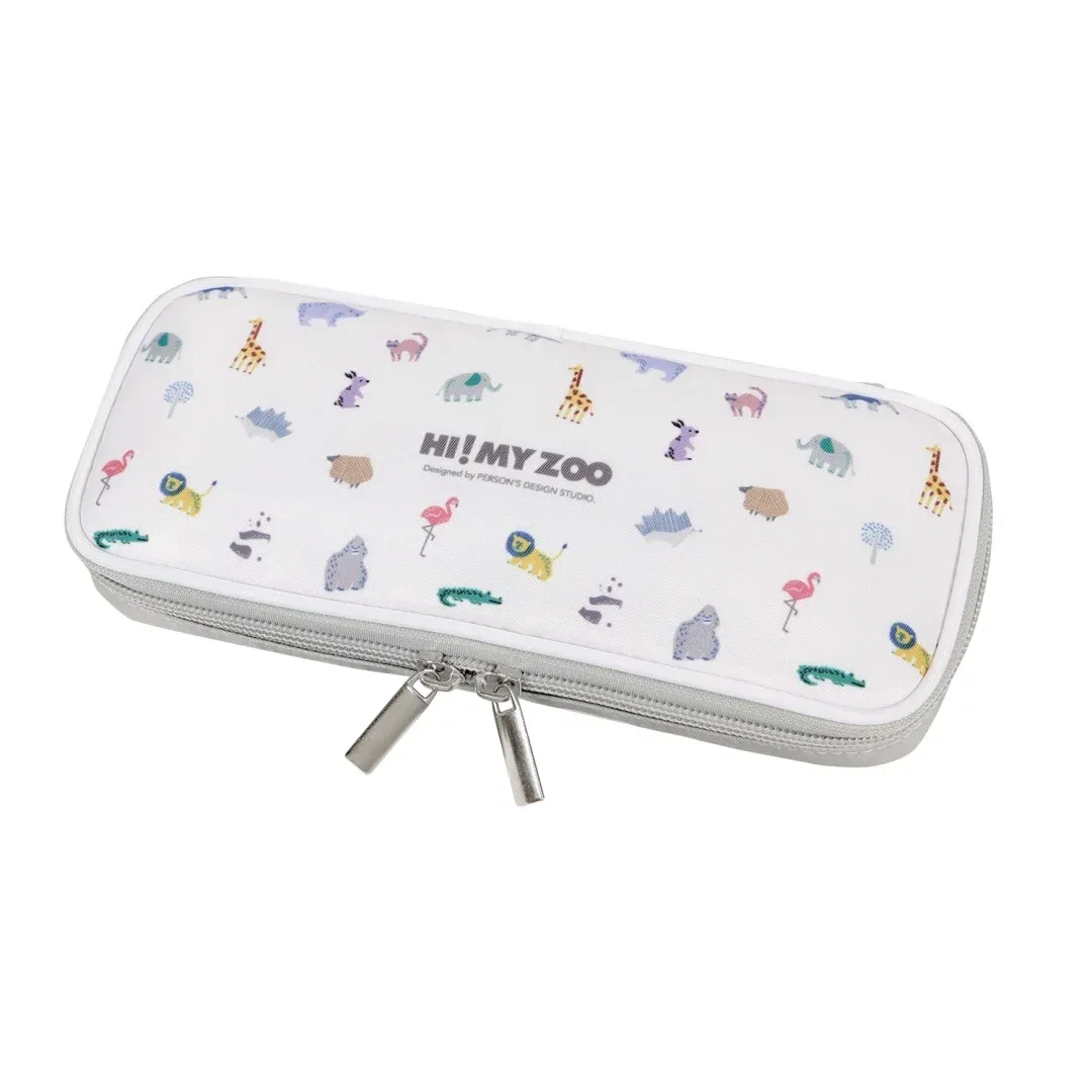 日本KUTSUWA限定Hi！MY ZOO动物园笔袋大容量分层收纳文具铅笔盒,文具电教/文化用品/商务用品,笔袋,淘宝优惠券,粉丝福利购,淘宝优惠卷