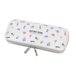 日本KUTSUWA限定Hi ZOO动物园笔袋大容量分层收纳文具铅笔盒