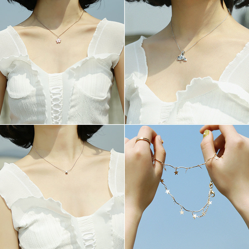 项链女锁骨链韩版简约学生个性清新短款颈带小众设计项链网红吊坠|ruв категории Украшения,ювелирные изделия, ожерелье - от Buy2taobao.com для оказания профессиональной услуги покупки агента Taobao