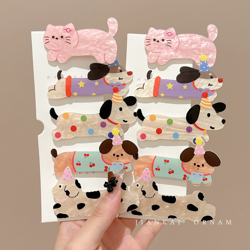 可爱卡通小狗猫咪发夹女搞怪夹子