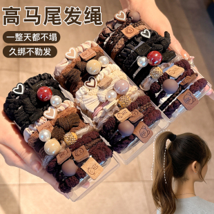 扎头发橡皮筋女高马尾发圈头绳2026新款 高弹力耐用头圈发绳高级感