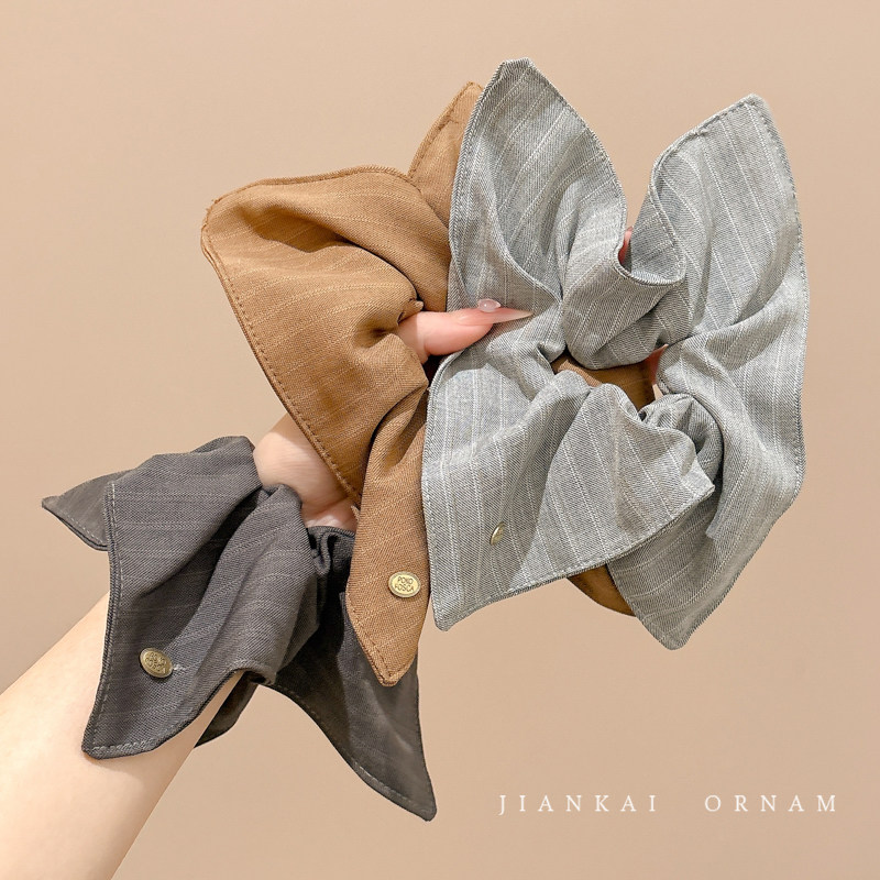 高级感条纹方巾发圈头绳女2025新款气质扎头发橡皮筋扎低马尾发绳,饰品/流行首饰/时尚饰品新,发饰,淘宝优惠券,粉丝福利购,淘宝优惠卷