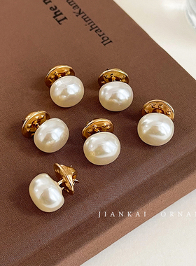 高端精致时尚珍珠胸针扣子固定衣服领口别针胸口防走光神器暗扣女