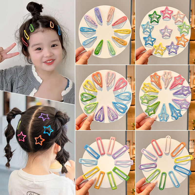 儿童发夹女童彩色星星bb夹头饰