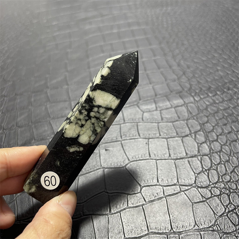 天然梅花石柱子家居桌面摆件装饰品一图一物