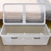 床底收纳箱扁平带滑轮床下收纳神器大容量超大透明衣服宿舍储物箱