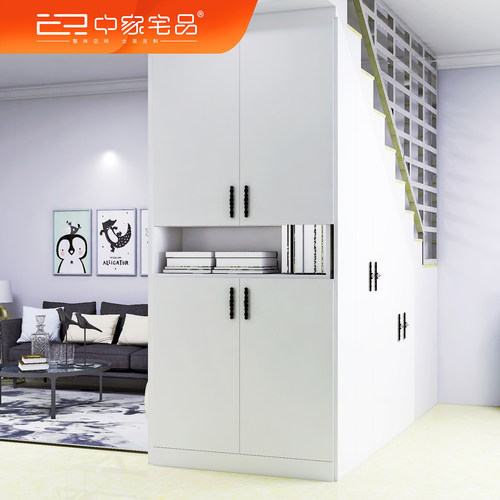 中家宅品直梯红橡木楼梯