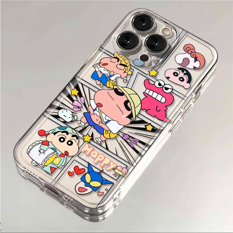 蜡笔小新适用苹果15手机壳iPhone11创意12/13/14/15PROMAX透明4/5S软套6/7/8PLUS可爱XMAX防摔保护XR卡通潮套