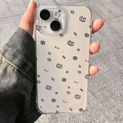 星星爪爪猫咪手机壳适用苹果11/12/13/14/15promax透明6/7/8plus直边4/5s可爱xs max防摔保护xr套15潮X小清新