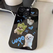 A95 A32 A59 A58光面软套情侣 A72 A93 日韩小狗适用OPPOA5 A7X A11 A96 R15 A57 R11S A83 A97 R17
