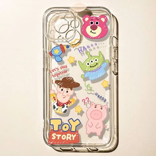 可爱卡通适用苹果12透明手机壳iPhone11情侣男女13promax软6s/7/8plus套xr潮xmax趣味14plus童趣风保护防摔xs