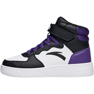 安踏儿童高帮加绒板鞋男女童鞋子2025秋冬新款棉鞋官网旗舰运动鞋