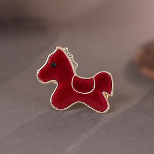 2026新款边夹侧边发卡头饰秋高级感红色小马发夹女前额碎发刘海夹