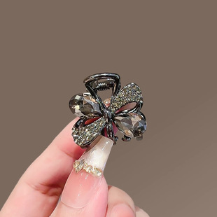 轻奢发夹女侧边碎发刘海夹子发饰2025新款韩系闪钻蝴蝶结小号抓夹