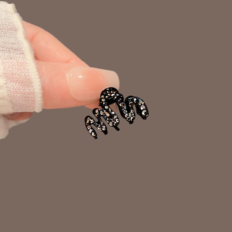 精致水钻黑色抓夹小号发饰