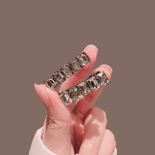 简约可爱侧边夹压夹ins少女百搭鬓角头夹东大门同款闪钻刘海发夹