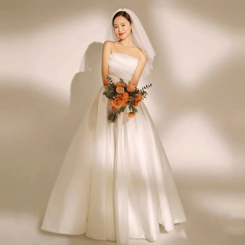 超仙森系欧根纱抹胸出门纱齐地