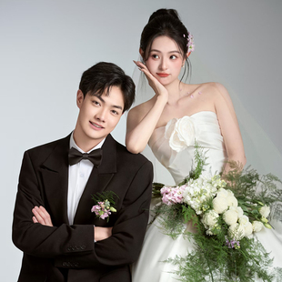 2026新款缎面轻婚纱抹胸显瘦韩式公主蓬蓬裙齐地新娘结婚出门纱仙