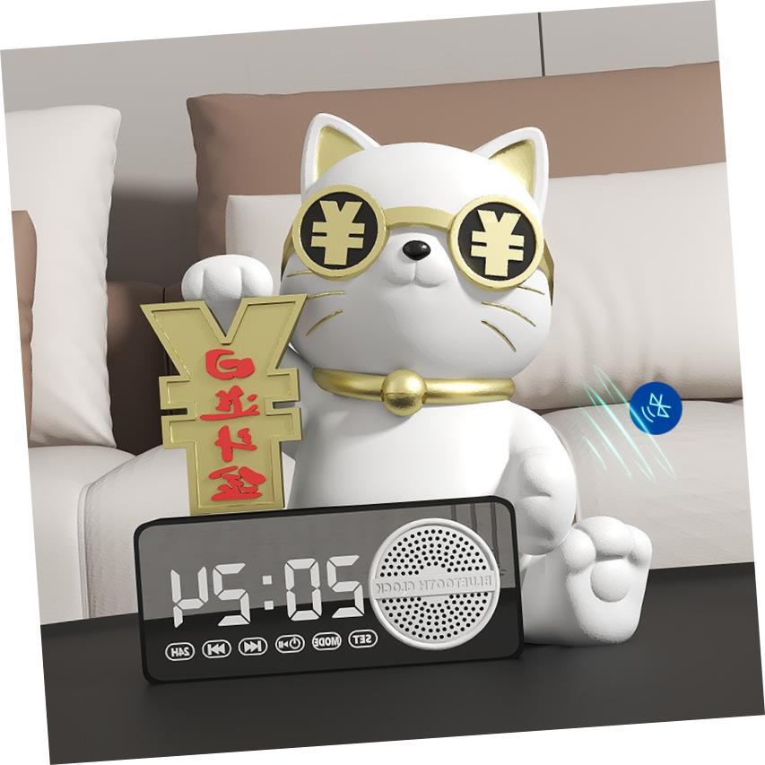 招财猫开业摆件前台收银台蓝牙音独立衣柜