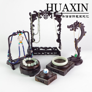 复古仿红木质珠宝玉器展示道具项链吊坠文玩首饰拍挂件手串展示架